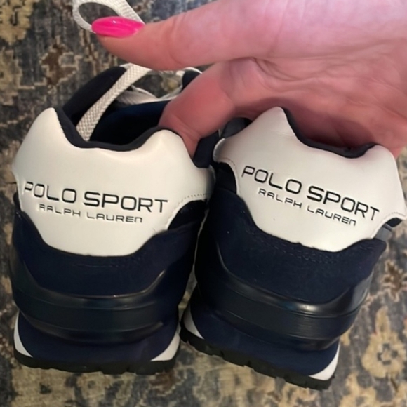 Polo Ralph Lauren Jogger Suede & Mesh Blue Sneakers US Men's Size 9.5 - Picture 7 of 10